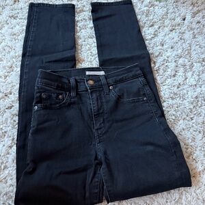 Elegant Elegant Levi Strauss, dark denim 724 high rise Black Straight Leg Women'